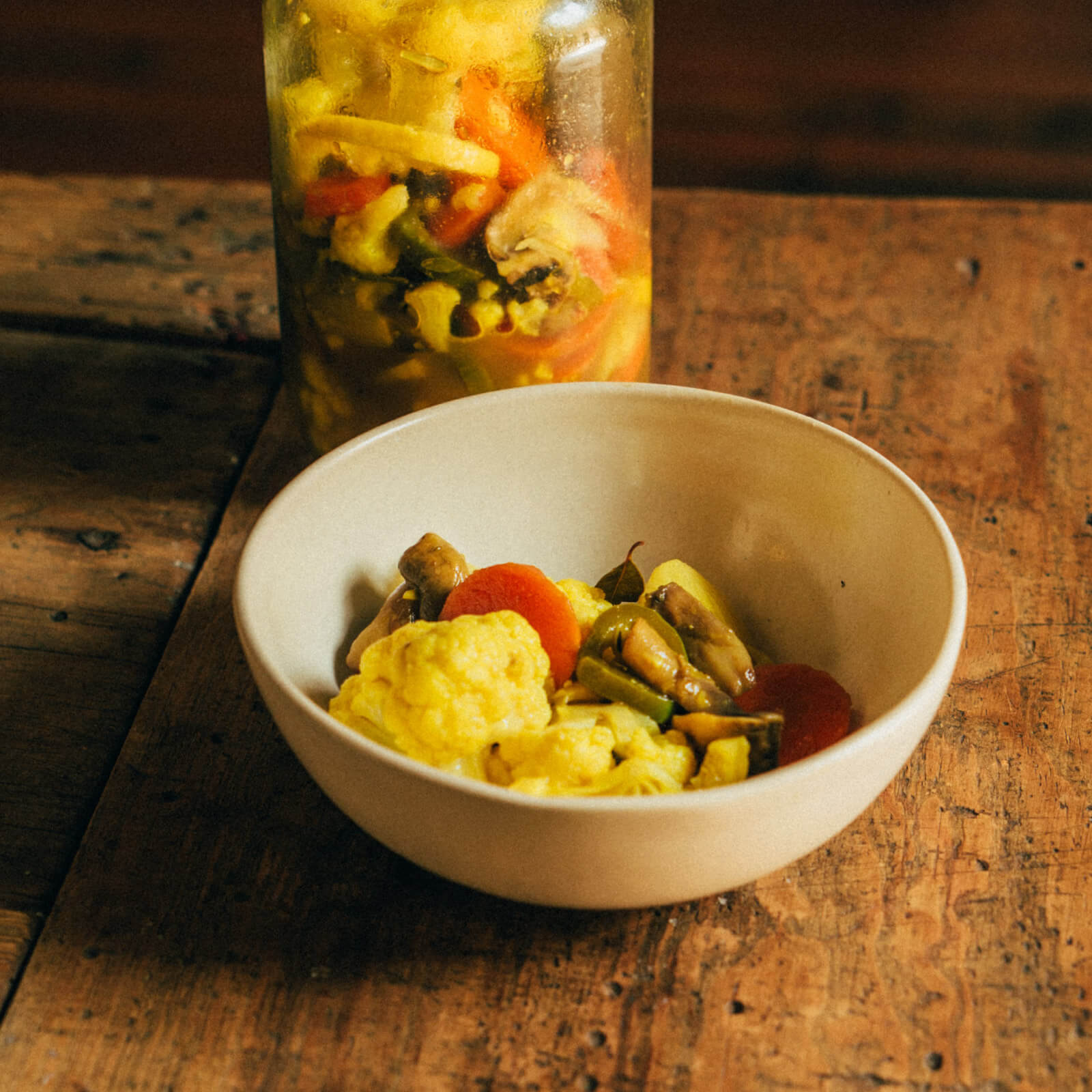 Verduras en escabeche