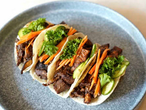 Tacos favoritos version vegana con Alcachofa y Fon