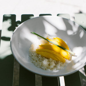 Sticky rice de mango