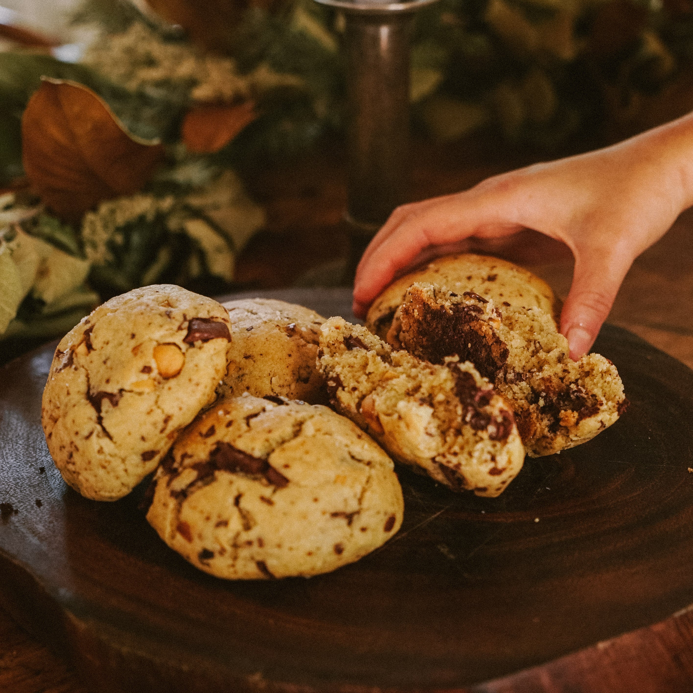 Galletas de chocochips y avellana
