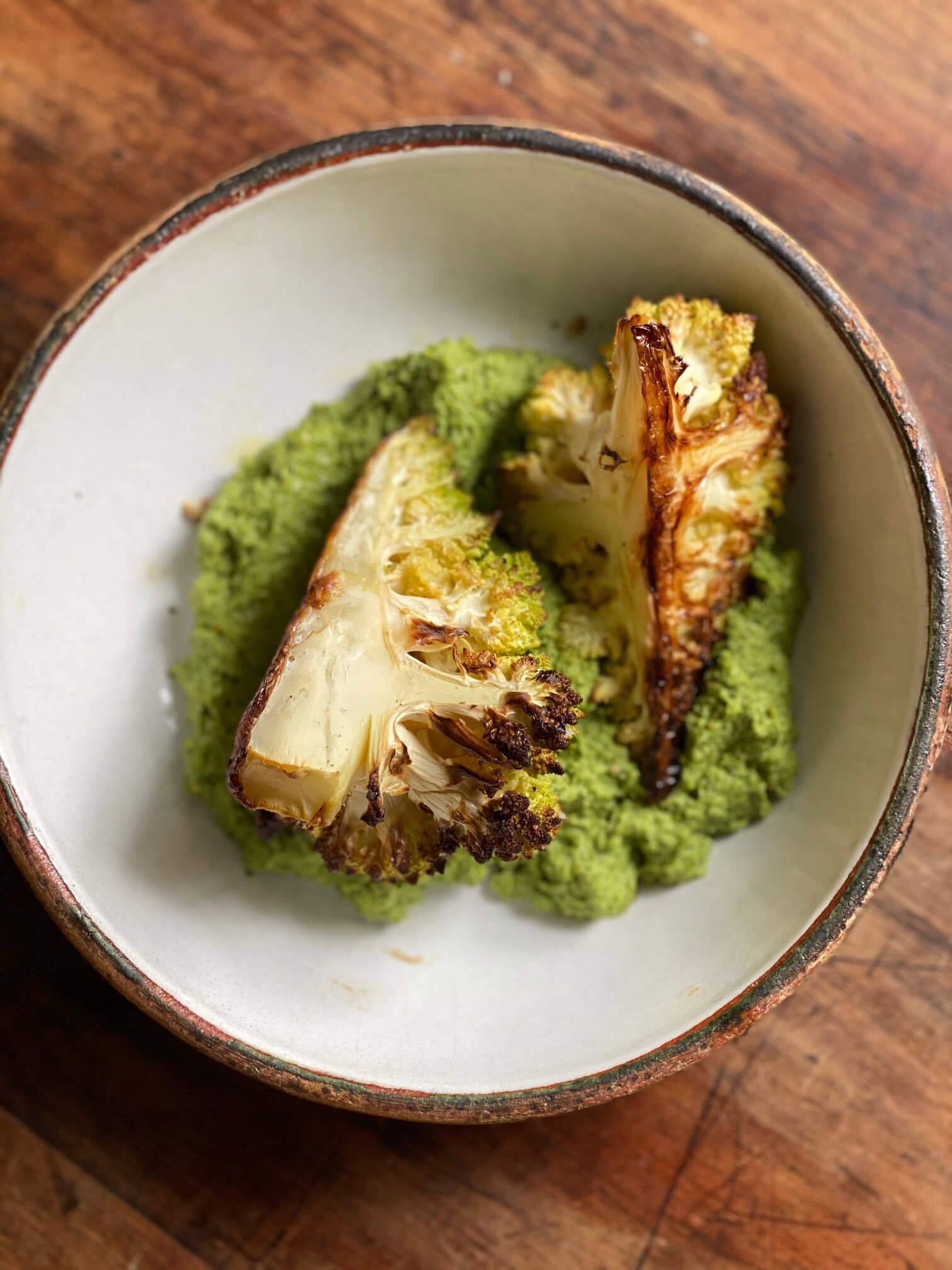 Pipián verde con coliflor