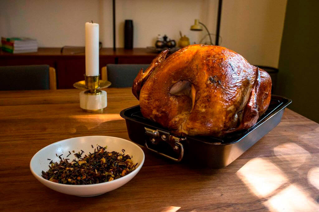 Pavo navideño y arroz salvaje con Aires del Campo