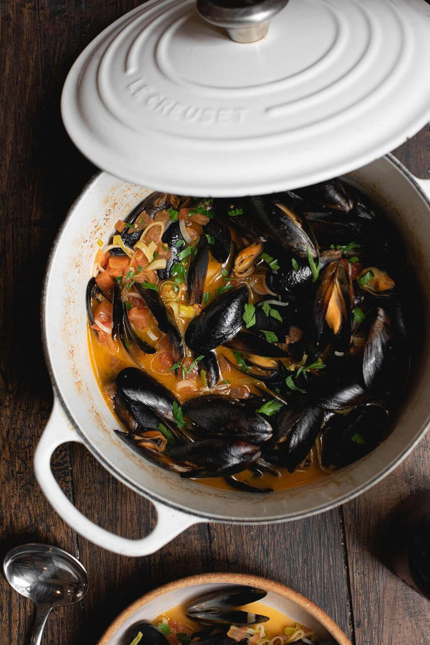 Cazuela de mejillones