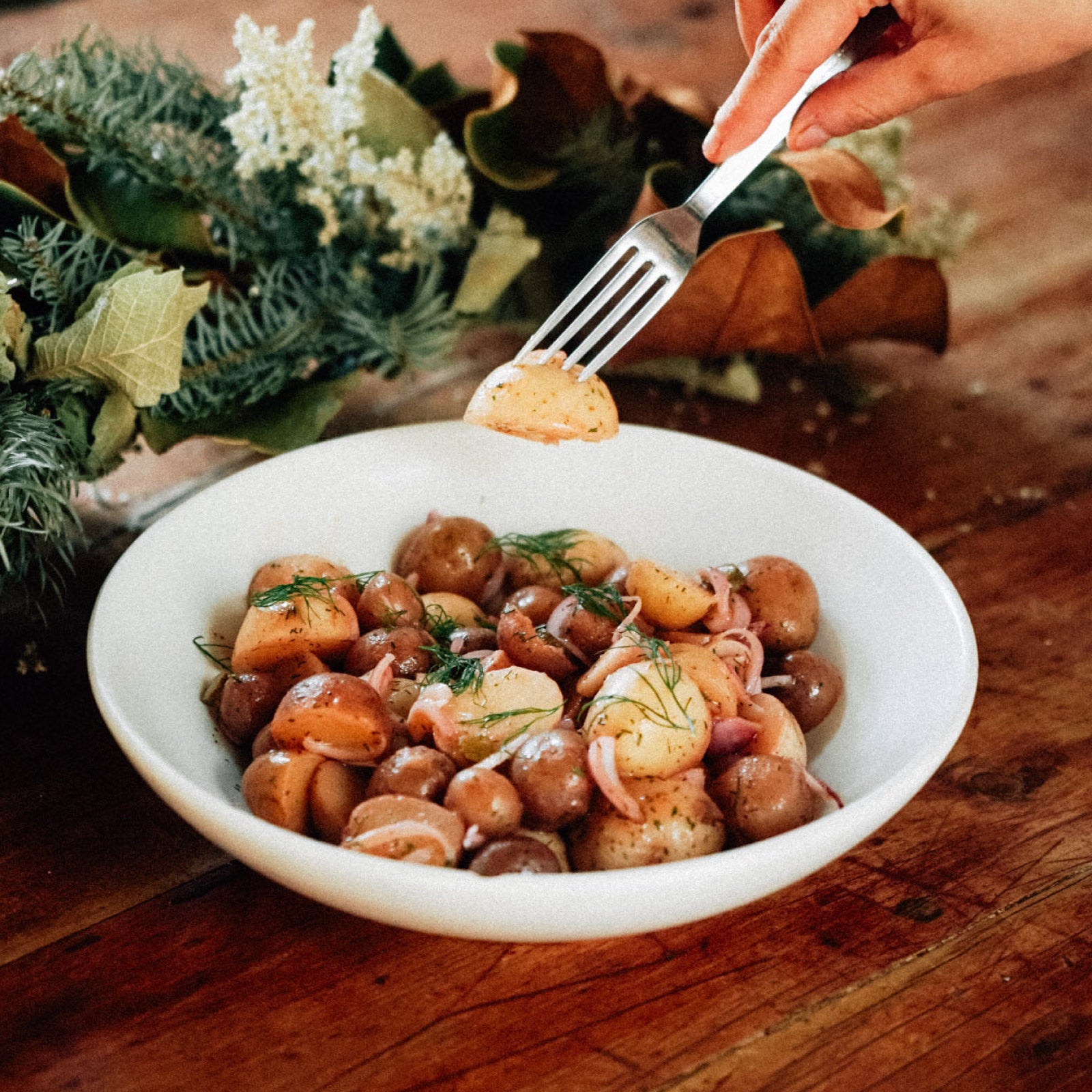Ensalada de papa con mostaza